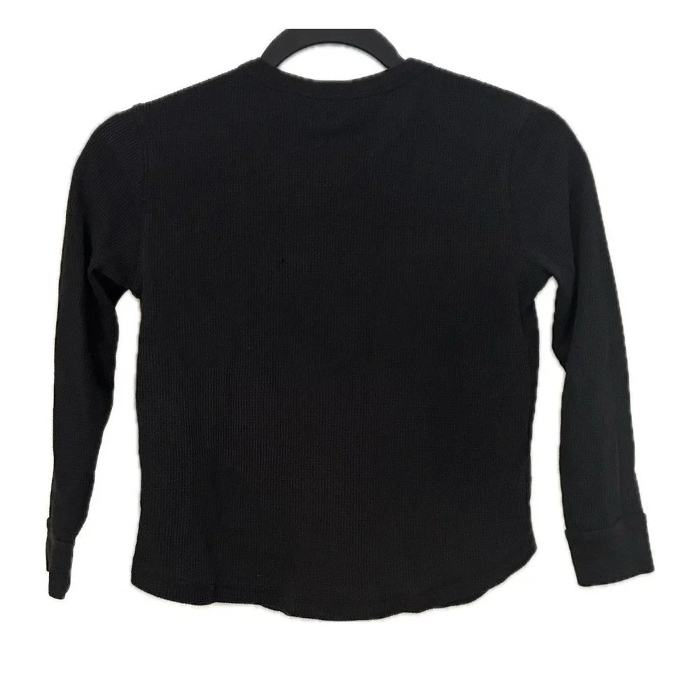 Old Navy Black Thermal Long Sleeve. Boys Size M (8)